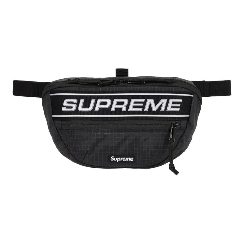 Supreme Waterproof Nylon Crossbody Bag, Fanny Pack Unisex Black-0