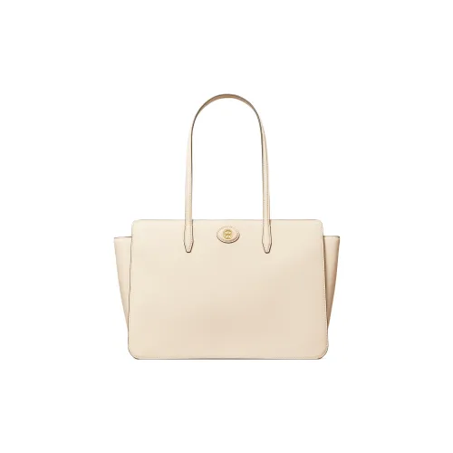 TORY BURCH Robinson Litchi Grain Leather Tote Bag Shopping Bag Shoulder Bag Handbag Women's Cream