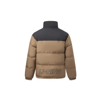 LiNing Fondue Down Series Down Jacket Unisex Ice Tea Coffee