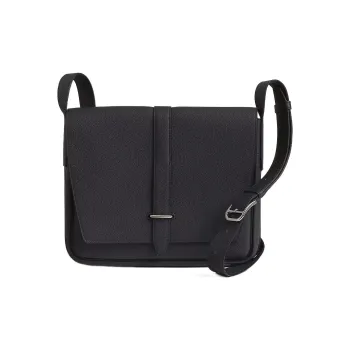 HERMES Steve Light Junior Togo Calfskin Messenger Bag Shoulder Bag Crossbody Bag Regular Men's 8P Plomb Lead Gray