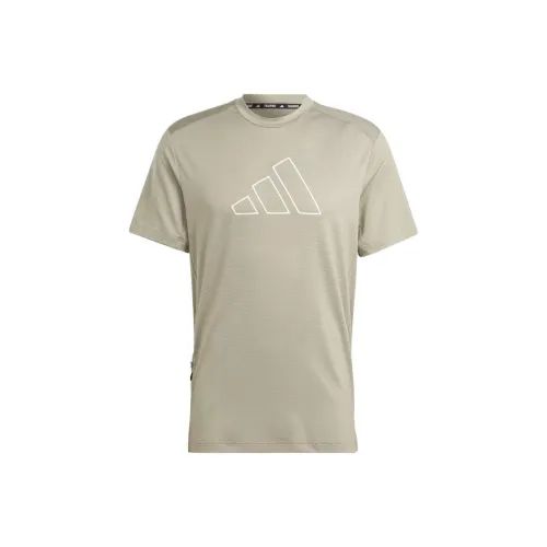 Adidas T-Shirts Men Silver Egg Stone