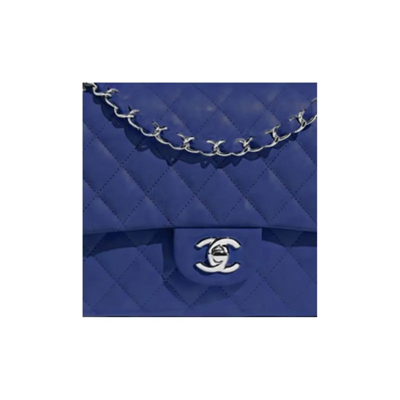 CHANEL Classic Flap CF Cow Leather Flap Bag Handbag, Shoulder Bag, Crossbody Bag Women's Electric Glow Blue-1