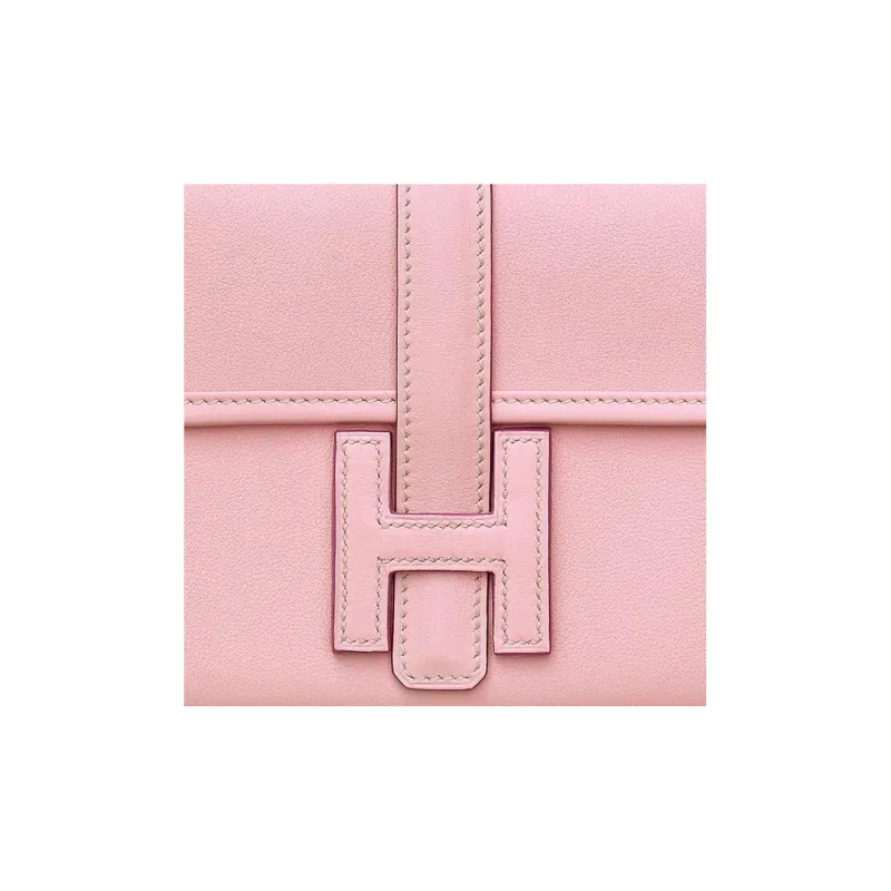 HERMES Jige Swift Calfskin Coin Purses Wallets Women's Pink-2