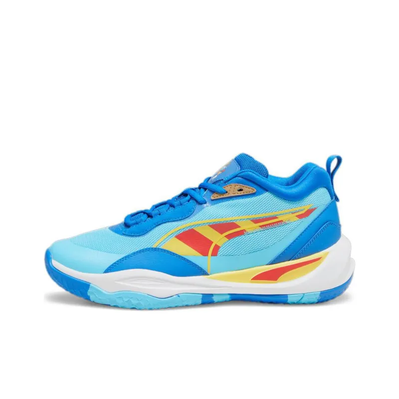 SMURF x PUMA Playmaker Pro Mid Slip Resistant Low Top Basketball Shoes Men's Blue-0