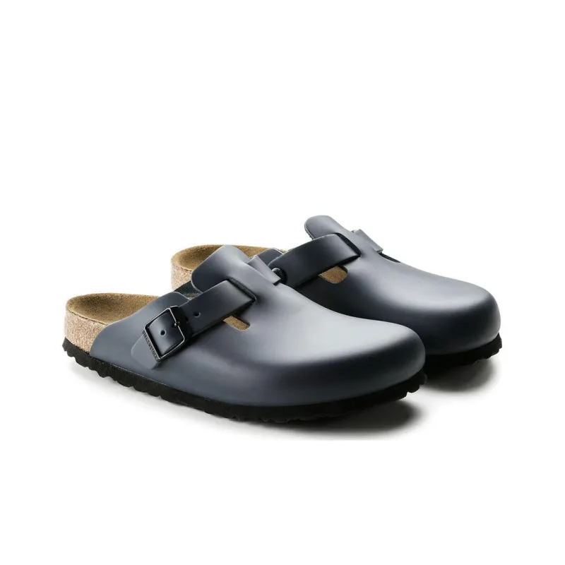 Birkenstock Boston Natural Leather 'Blue'-3