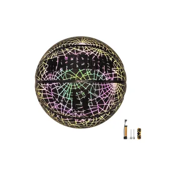 MARBURY Reflective Luminous Series PU Basketball Spider Man Black Size 7 Glow In The Dark Unisex