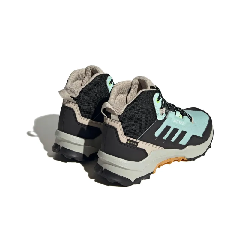 Adidas Terrex AX4 Mid Gore Tex Semi Flash Aqua Core Black Preloved Yellow Women's-2