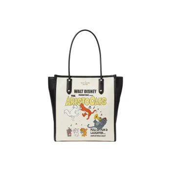 Kate Spade Disney X Kate Spade Collaboration Litchi Grain Leather One Shoulder Handbags Women's Black White