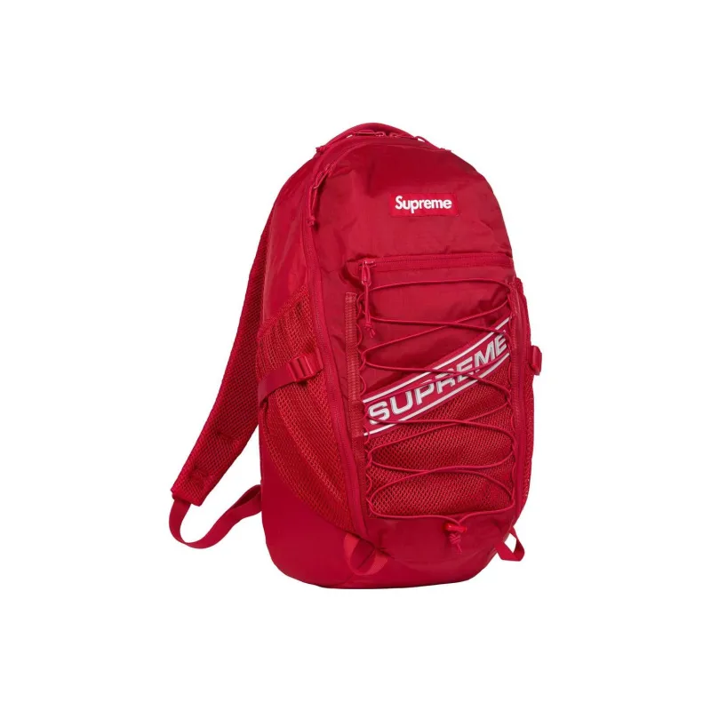 Supreme Waterproof Nylon Backpack Unisex Red-2