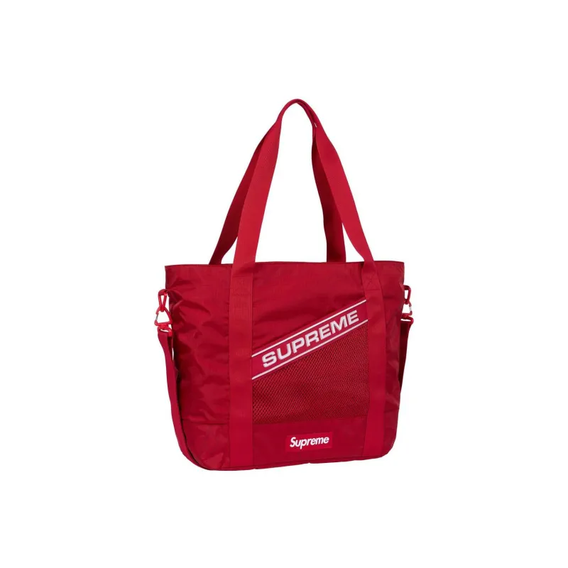 Supreme Water Resistant Nylon Tote Bag Shopping Bag Shoulder Bag Crossbody Bag Handbag Regular Unisex Red-2