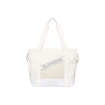 Supreme Waterproof Nylon Tote Bag, Shopping Bag, Shoulder Bag, Handbag Regular Unisex White