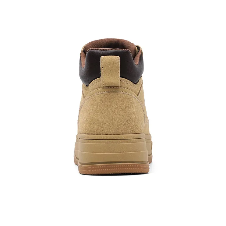 Dickies Anti-Slip And Wear-Resistant Height Increasing Mid-Top Skateboard Shoes Women's Apricot-3