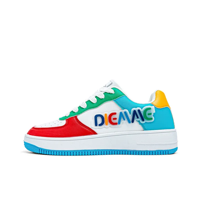 DIEMME Glow In The Dark Slip Resistant Cushioning Abrasion Resistant Low Top Skateboard Shoes Unisex-8