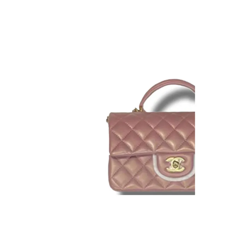 CHANEL Classic Flap CF Calfskin One Shoulder Handbag, Crossbody Bag Mini Women's Rose Pink-1