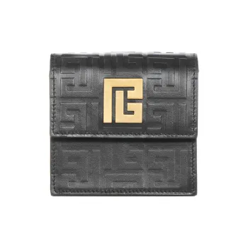 BALMAIN Calfskin One Shoulder Crossbody Card Holder Regular Women's Black