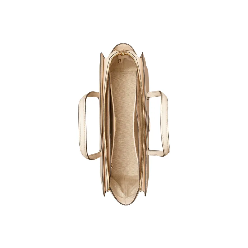 TORY BURCH Robinson Litchi Grain Leather Tote Bag Shopping Bag Shoulder Bag Handbag Women's Cream-3