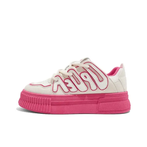 RENBEN Skateboard Shoes Women's Low-Top Rose Red