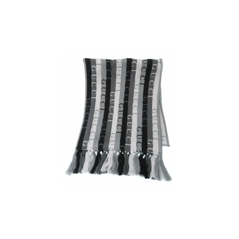 GUCCI Knit Scarves Men Light Gray-1