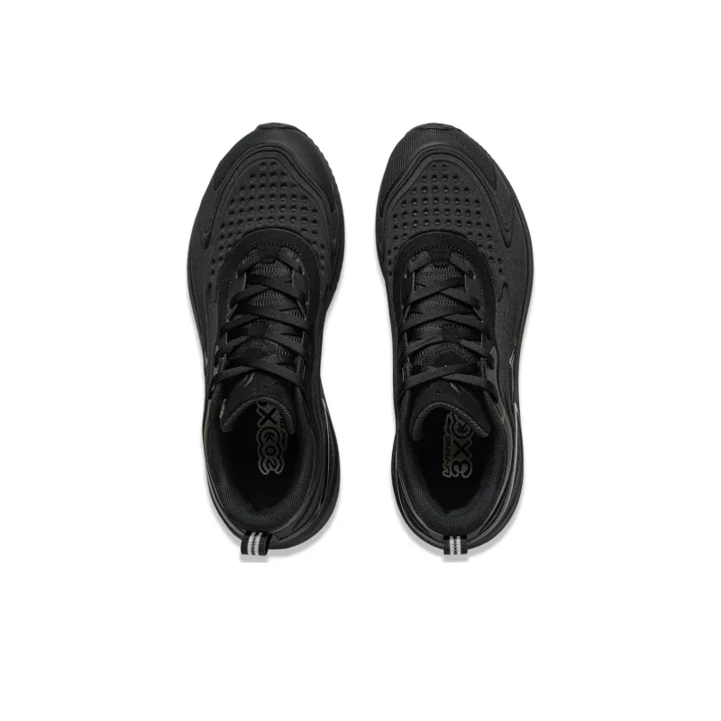 LiNing Cushioned Wear Resistant Breathable Low Top Running Shoes Men's Black-3