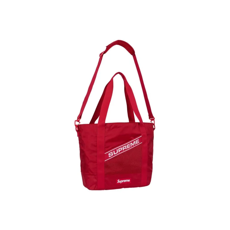 Supreme Water Resistant Nylon Tote Bag Shopping Bag Shoulder Bag Crossbody Bag Handbag Regular Unisex Red-3
