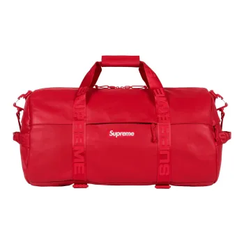 Supreme Cow Leather Gym Bag, Handbag, Travel Bag Unisex Red
