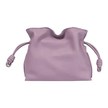 LOEWE Flamenco Cow Leather One Shoulder Crossbody Clutch Mini Women's Pink Purple