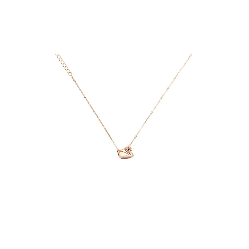 Swarovski Rose Gold Plated Necklaces Women's Black-2