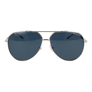 MONTBLANC Metal Aviator Sunglasses Women's Silver