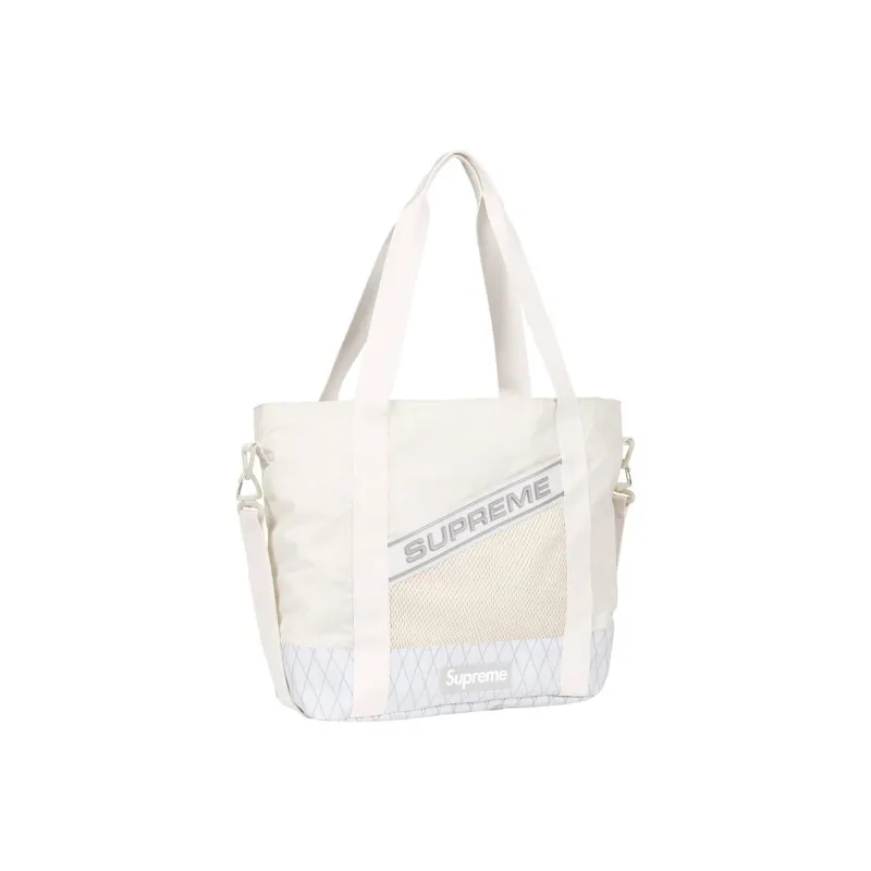 Supreme Waterproof Nylon Tote Bag, Shopping Bag, Shoulder Bag, Handbag Regular Unisex White-1