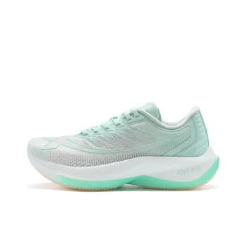 XTEP Integrated Molding Generation 1 Cushioning Wear Resistant Low Top Running Shoes Women's Foam Green/Sail White
