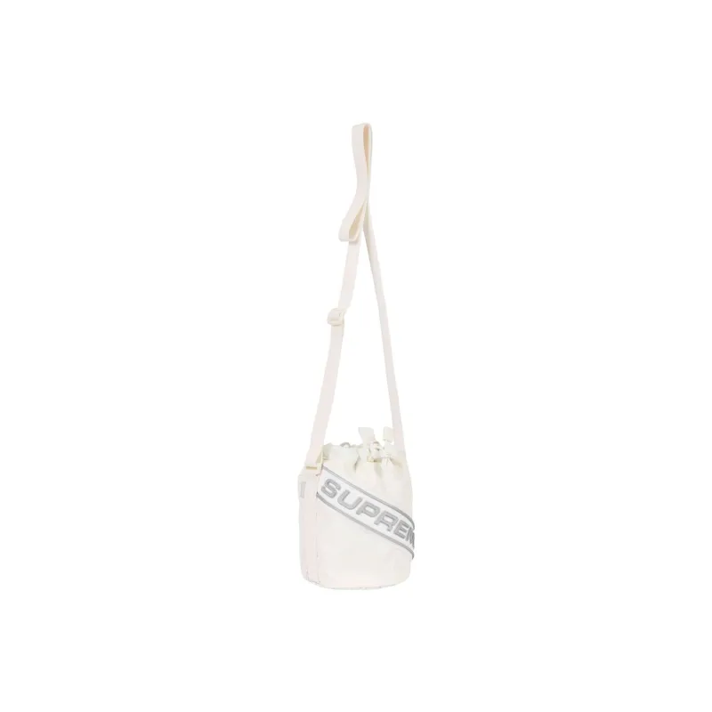 Supreme Waterproof Nylon Storage Bag, Toiletry Bag, Bucket Bag, Shoulder Bag, Crossbody Bag Trumpets Unisex White-4