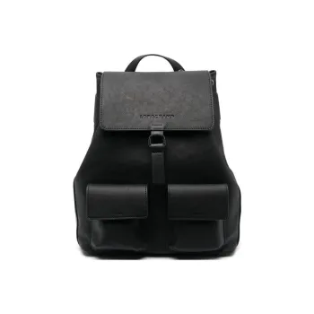 LONGCHAMP 3D Calfskin Backpack Small Size Women's Black