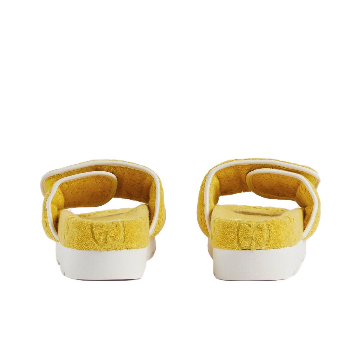 GUCCI X Adidas Originals GG Platform Sandals Yellow Nmd City GUCCI X Adidas Originals GG Platform Sandals Yellow Nmd City