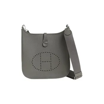 HERMES Evelyne Clemence Bullock Leather Ivorie Crossbody Bag Shoulder Bag Women's 0L Grismeyer Cumulonimbus Gray