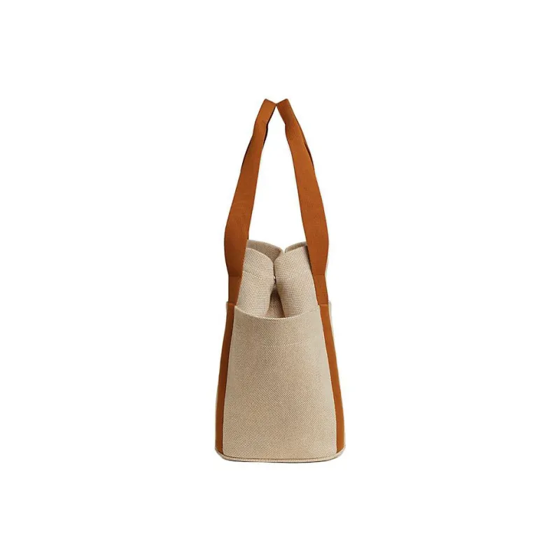 HERMES Cabriole Napp Canvas Bag, Tote Bag, Shopping Bag, Shoulder Bag, Handbag Regular Unisex Biscuit Cookie-1