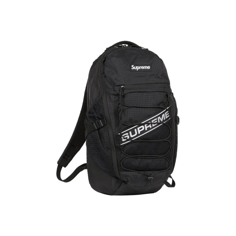 Supreme Waterproof Nylon Backpack Unisex Black-3