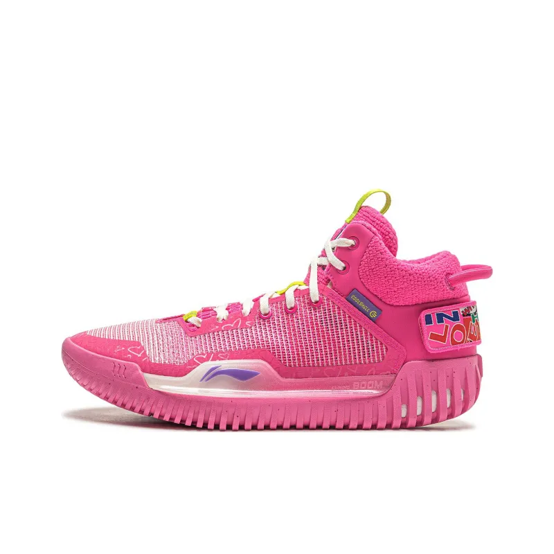LiNing Badfive 3 Cushioned Slip Resistant Low Top Basketball Shoes Men's Pink-0