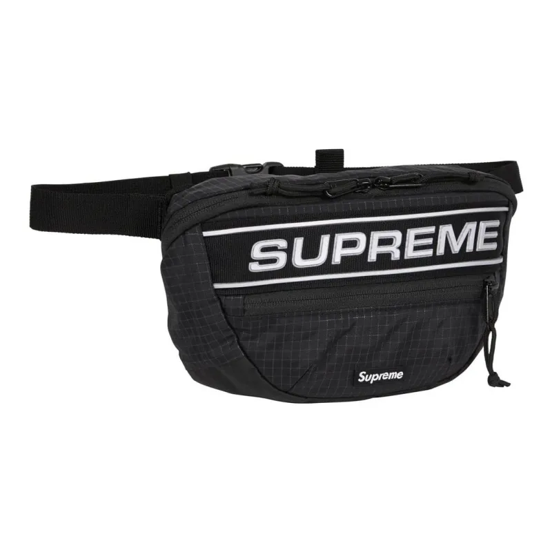 Supreme Waterproof Nylon Crossbody Bag, Fanny Pack Unisex Black-1