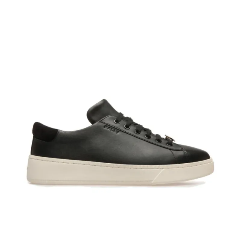 BALLY Anti Slip Wear Resistant Low Top Skateboard Shoes Men's Black White-1
