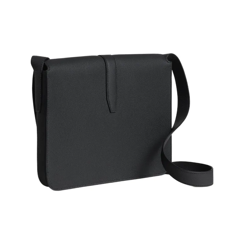 HERMES Steve Light Junior Togo Calfskin Messenger Bag Shoulder Bag Crossbody Bag Regular Men's 8P Plomb Lead Gray-2