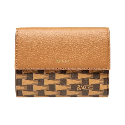 BALLY Synthetic TPU Coin Purses Card Holders Women's Brown