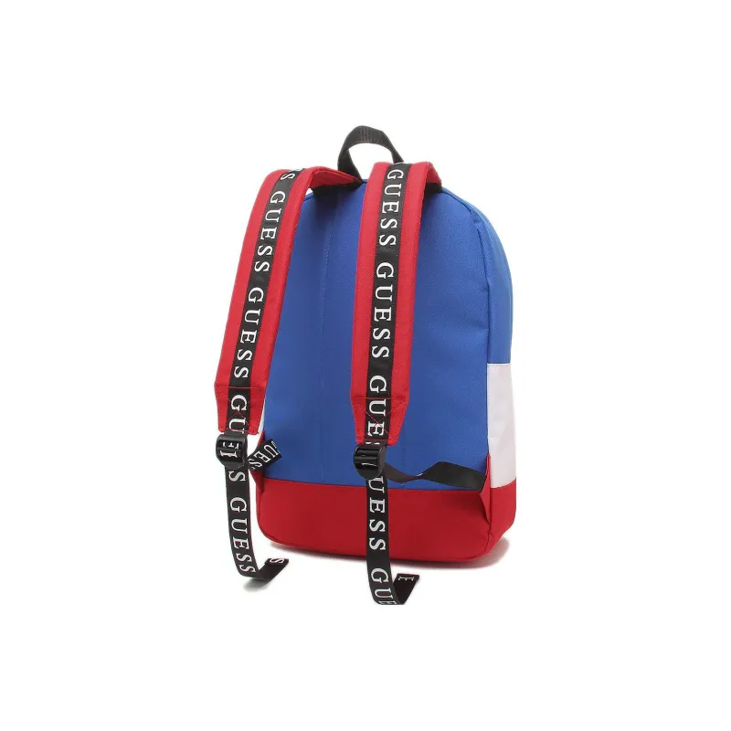 GUESS Polyester Canvas Backpack Regular Unisex Blue/Red/White-1