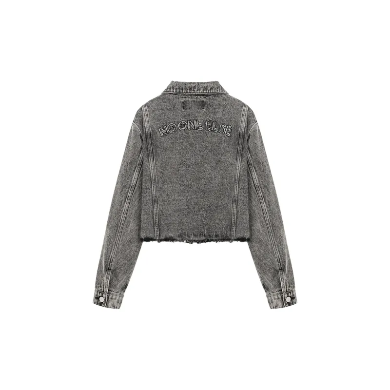 NO ONE ELSE Denim Jackets Women's Black Gray-1