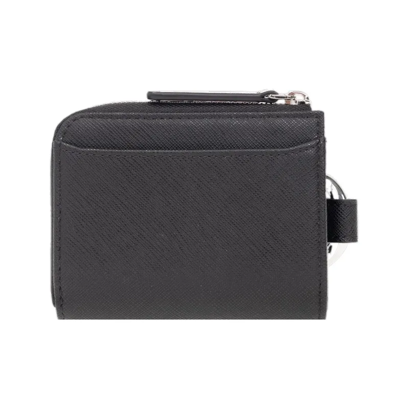 EMPORIO ARMANI Canvas Bag Key Ring Wallet Regular Men's Black-2