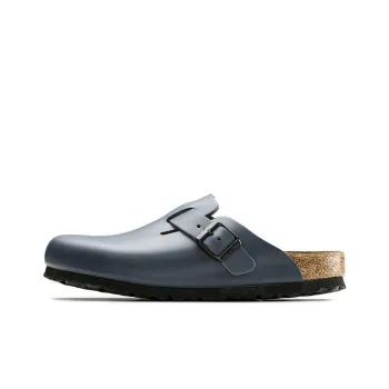 Birkenstock Boston Natural Leather 'Blue'