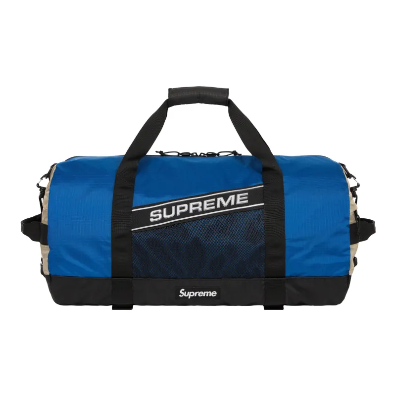 Supreme Nylon Gym Bag, Shoulder Bag, Crossbody Bag, Handbag, Travel Bag 42L Unisex Blue Gray Multicolor-0