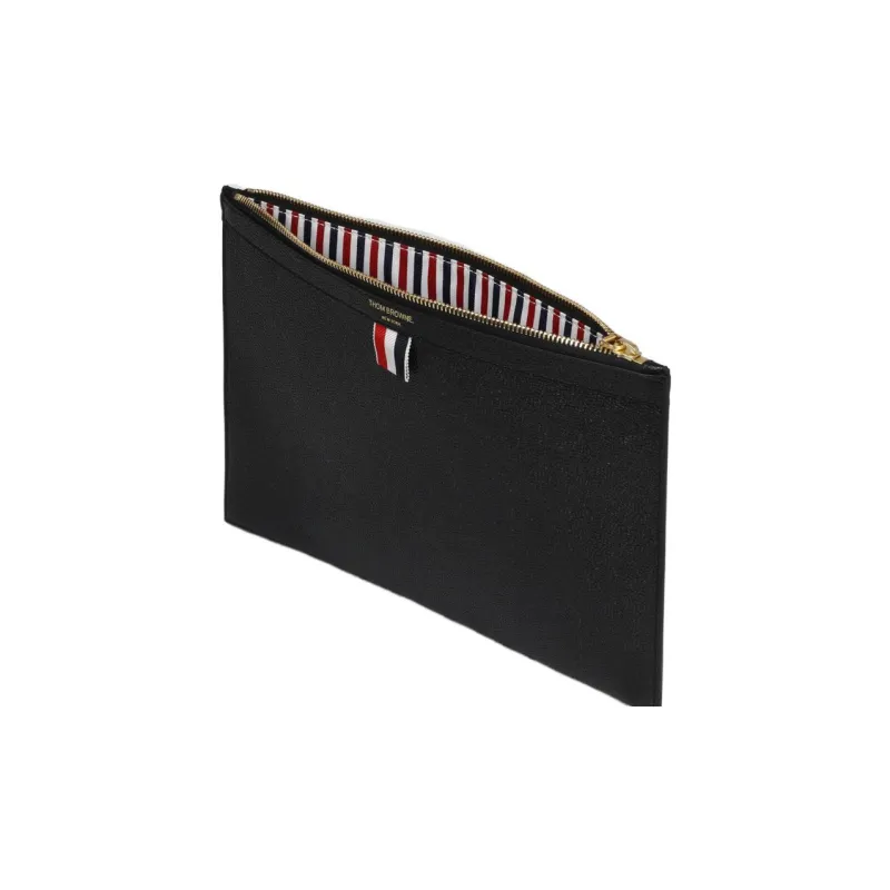 THOM BROWNE 4 Bar Tab Zipped Document Holder-2