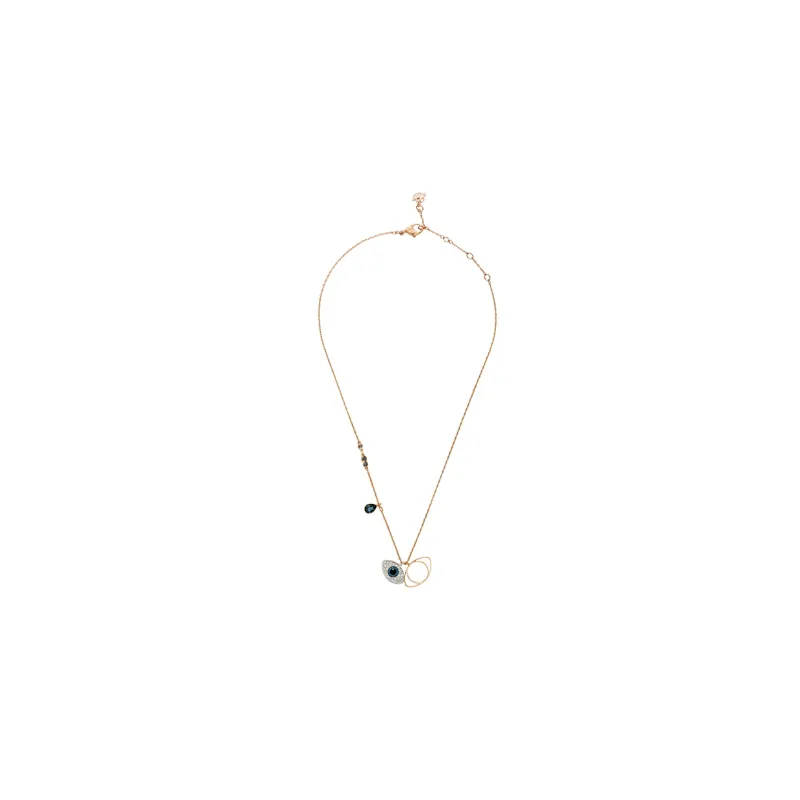 Swarovski Eye Gemstone Pendant Necklace-3