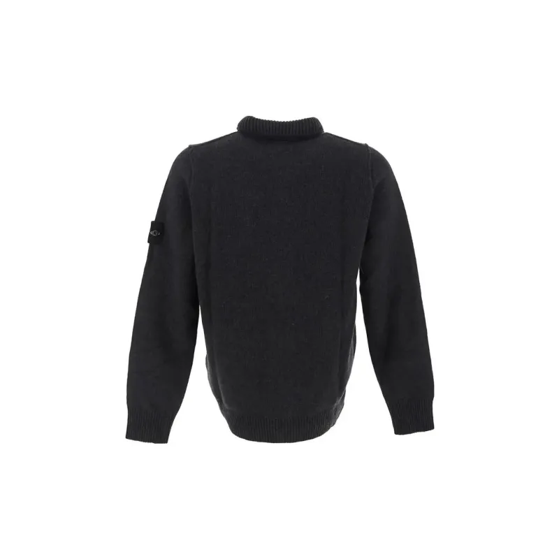 STONE ISLAND Logo patch Button up Cardigan-1
