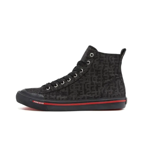 DIESEL S-Athos Skateboard Shoes Men High-Top Black